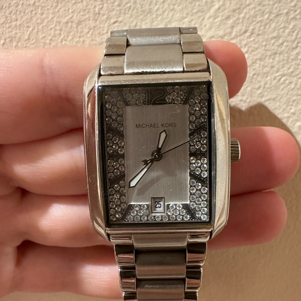 Michael Kors Silver Stainless Steel Crystal Women's Watch